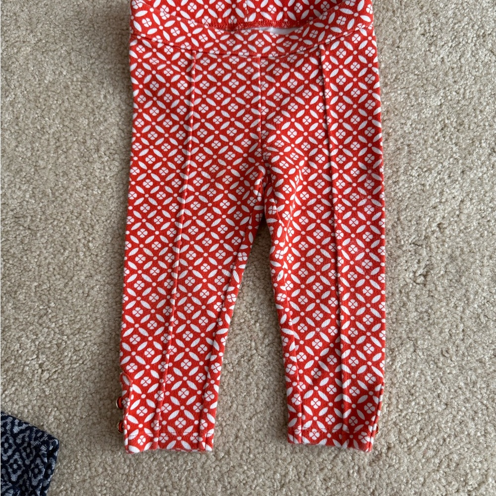 Janie and Jack Red Diamond Print Stretch Pants